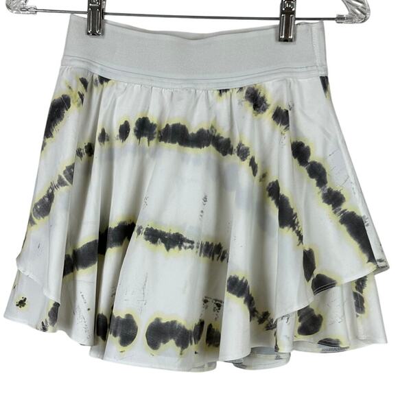 Lululemon Court Rival High-Rise Skirt Long Transverse Yellow Multi Women's 4 EUC - Picture 1 of 9